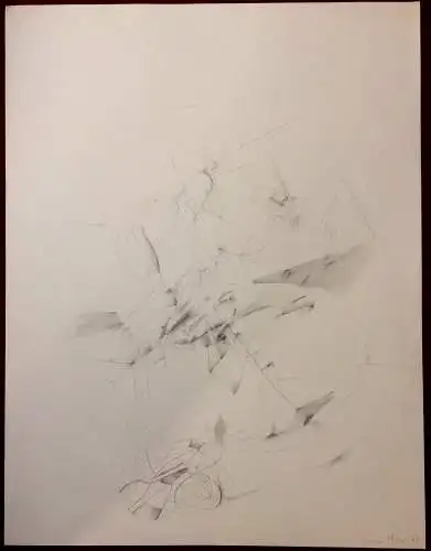 Bleistiftzeichnung von Imre Kocsis, ohne Titel, ungerahmt
