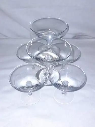 6 Gläser,Cocktail ,mundgeblasen,1950, Höhe 7,0 cm