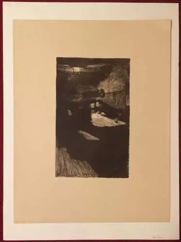 „Beratung“ – Kreidelithographie von Käthe Kollwitz