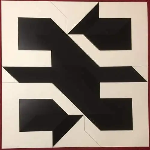 Siebdruck auf dünnem Karton von Imre Kocsis, ohne Titel, ungerahmt