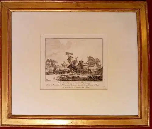 Radierung, Vue des Environs St.Peterburg,Jean Baptiste Le Prince,gerahmt