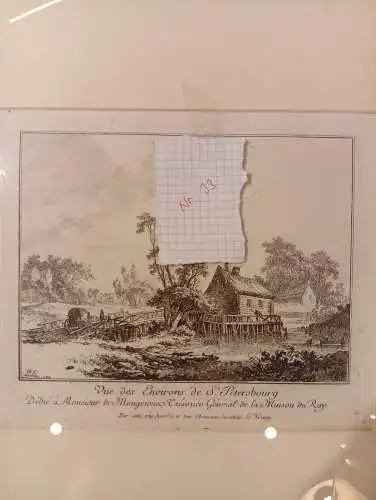 Radierung, Vue des Environs St.Peterburg,Jean Baptiste Le Prince,gerahmt