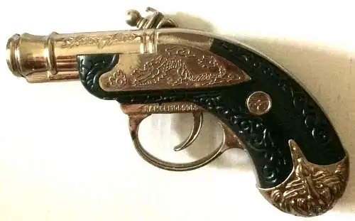 Originelles kleines Gasfeuerzeug aus Metall in Form einer Pistole
