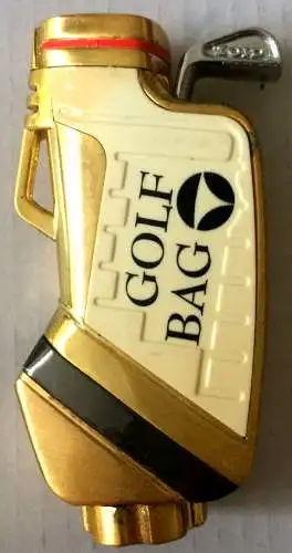 Originelles kleines Gasfeuerzeug aus Metall in Form einer Golftasche