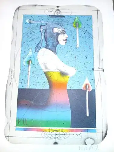 Lithografie, Paul WUNDERLICH - Kleiner Steindruck, 1975,signiert