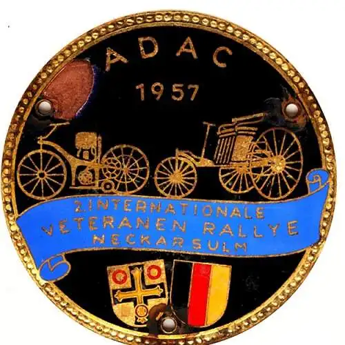 ADAC-Plakette,1957,int.Veteranen Rallye Neckarsulm