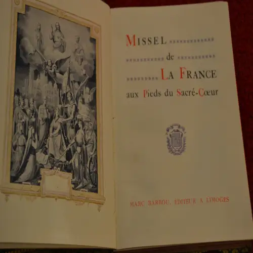 Religiöses Buch, Brevier, Missel, La France aux Pieds de Sacre Coeur, 1902