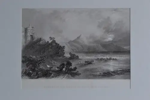 Stahlstich, Port of Seleucia, near Suadeah, 1840, W.H. Bartlett
