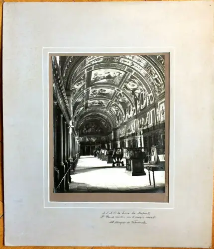 Hist Photo Bibl-Saal EL ESCORIAL Madrid Prinzessin Ludwig Ferdinand v. Bayern 