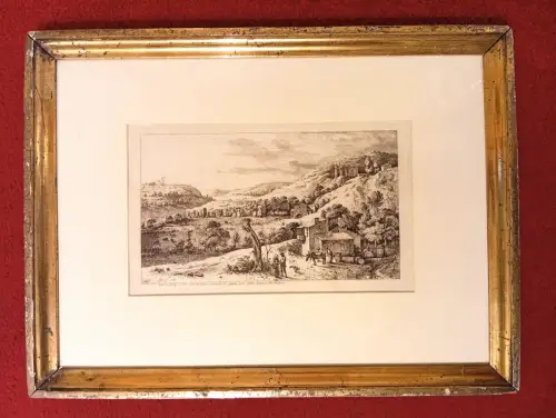 Jean Jacques de Boissieu (1736 - 1810) Radierung,Vue de champs verd pres de Lyon