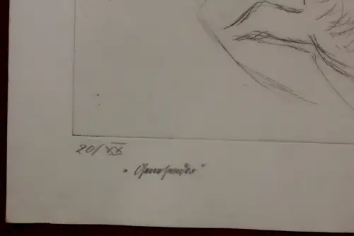 Radierung von Willi Geiger, 1967, signiert, 20/XX