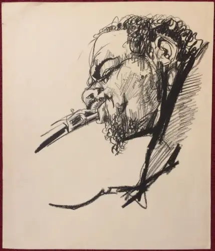 Bleistiftzeichnung Jazzmusiker von Sven Roland Hooge