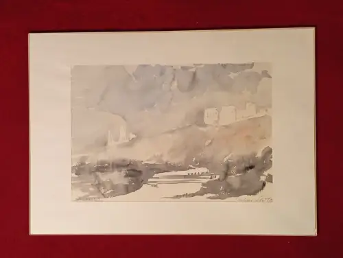 Aquarell,Küste von Andalusien,sign. : wohl Michael Eberle