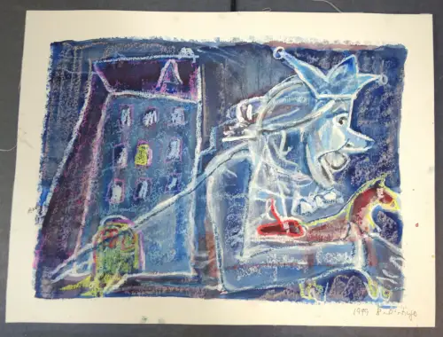 Mischtechnik,Gouache,sign.B.Dirtingo,1999,wohl Illustration für ein Kinderbuch.