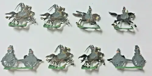 8 Zinnsoldaten der Firma Ernst Heinrichsen Nürnberg in Originalschachtel ca 1915