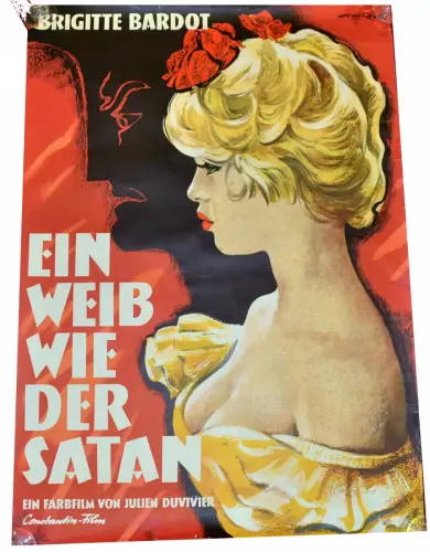 Poster/Plakat, Film, Ein Weib wie der Satan , Brigitte Bardot,1959, Italien