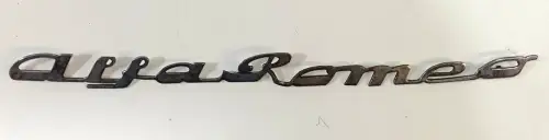 Alfa Romeo, Schriftzug,Emblem, Fastback, Hinten, Modell Spider, Chrom