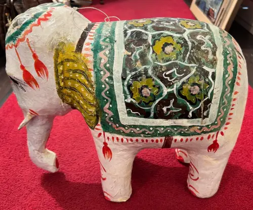 Elefant, Figur,  Deko, Indien, Pappe, Handbemalt
