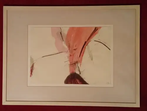 Aquarell, Blumen in der Vase, Signiert BMB  dat. 23.10.1991, gerahmt