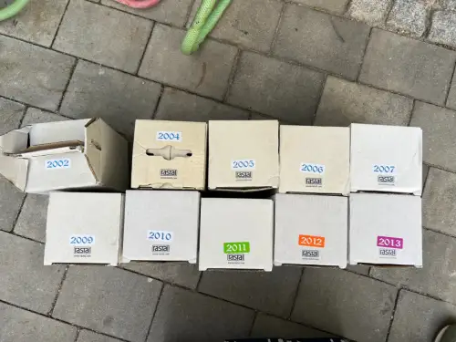 Bierkrüge, Oktoberfest , 9 Stück, 1 Liter, 2002-05-06-09-10-11-12-13, Originale