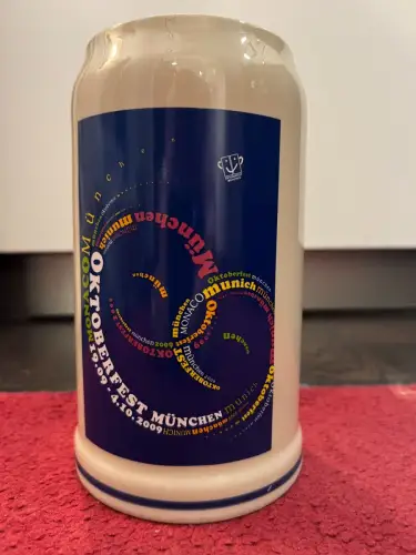 Bierkrug, Oktoberfest 2009, offizieller Original, Steingut, 1 Liter, Rastal