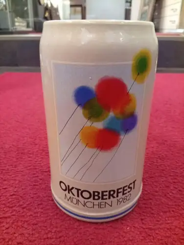 Bierkrug, Oktoberfest 1982, offizieller Original-Steingut, 1 Liter, Rastal, Rar