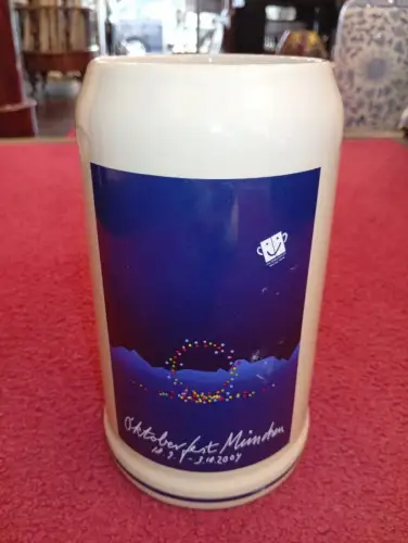Bierkrug, Oktoberfest 2004 , offizieller Original-Steingut, 1 Liter, Rastal,