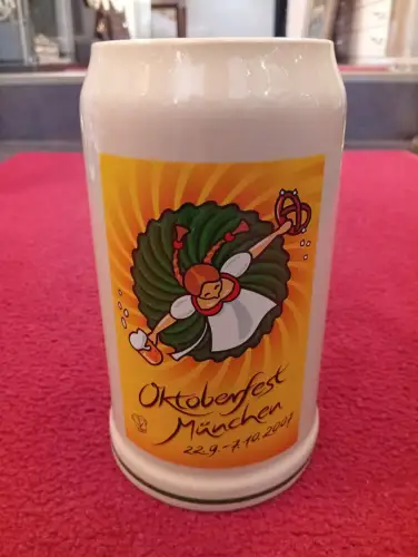 Bierkrug, Oktoberfest 2007, offizieller Original, Steingut, 1 Liter, Rastal,