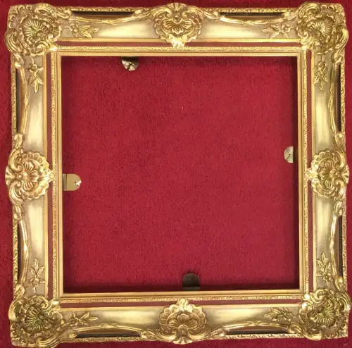 Goldfarbener Rahmen im Barockstil, 1970er/1980er Jahre