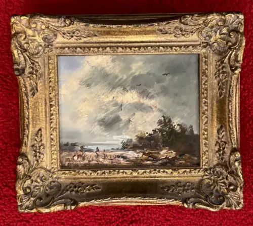 Gemälde, Öl auf Malkarton, signiert, Max Heichele,20,0 cm x 18,0 cm mit Rahmen