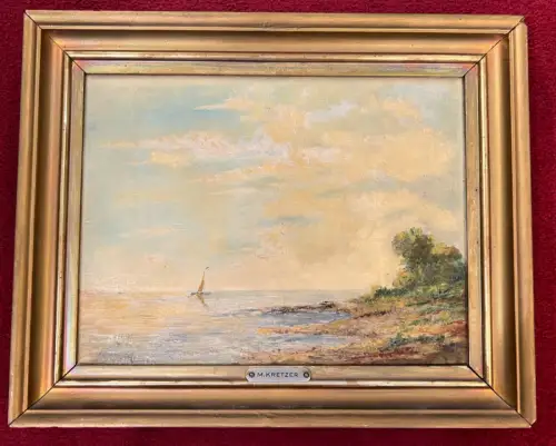 Gemälde, Öl auf Leinwand, sign. M. Kretzer, 41cm x 33 cm mit Rahmen