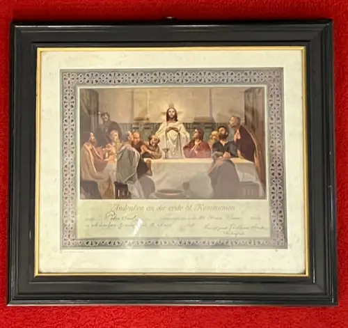 Bilderrahmen, Schwarz, 44,5 cm x 38,5 cm Falzmasse : 38 cm x 32 cm, Jahr 1913