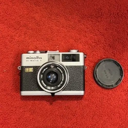 Kamera, Minolta - HI-MATIC F, gebraucht, incl. Kameratasche, ohne Film