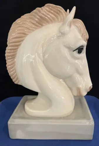 Porzellan, Pferdekopf, Vintage, handbemalt, Höhe 20 cm,