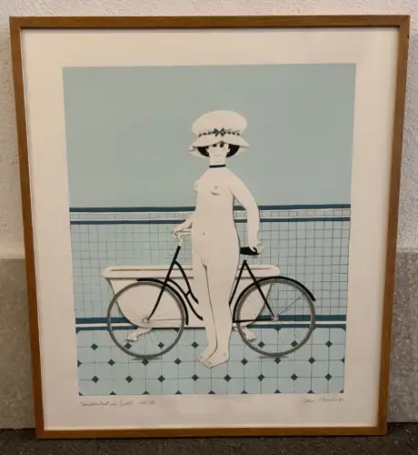 Bild, Druck, Lithografie, signiert, Jan Balet, Nr 110/150, 58 x 65 cm mit Rahmen