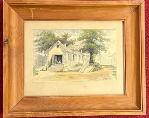 Aquarell, Alte Schmiede, Bamberg ( in der Matern ), sign. Andreas Weith,1907