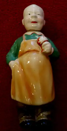  Porzellan,Flasche,Wirt,grotesk flask bottle decanter modernist Nippes .