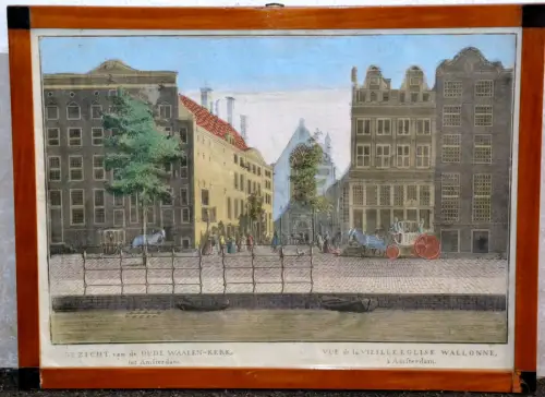 Guckkastenbild,koloriert,18.Jhdt,Amsterdam,gerahmt,n.Hermanus Petrus Schouten,