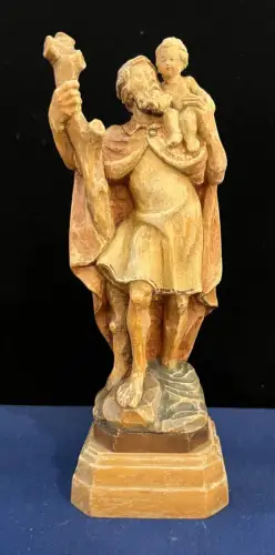 Heiliger Christophorus mit Jesuskind, Holz, koloriert, ANRI