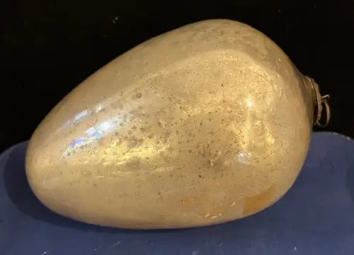 Weihnachtsbaumkugel, Biedermeier, Oval , Ende 19. Jhdt, Länge ca. 14 cm, Sammler