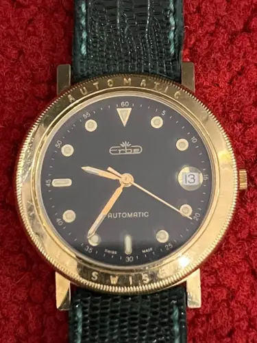 Herrenarmbanduhr , Erbe, Automatic, gebraucht, Made in Swiss, Goldfarbe