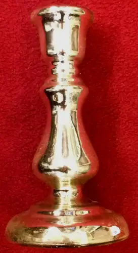 Antiker bemalter Kerzenleuchter aus Bauernsilber