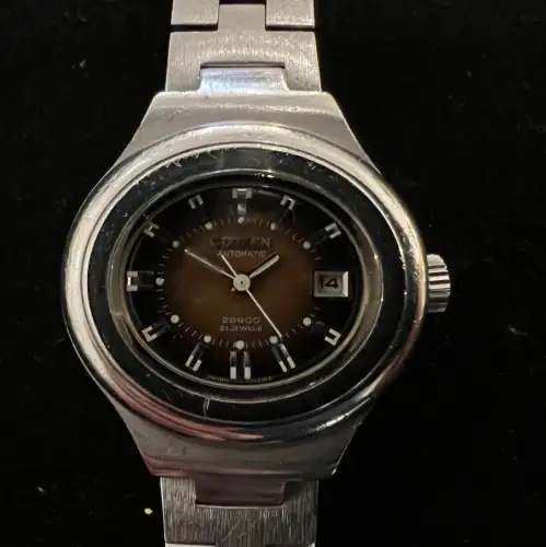 Armbanduhr, Damen, Citizen, Automatik, Armband-Edelstahl, 21 Steine, Siehe Fotos