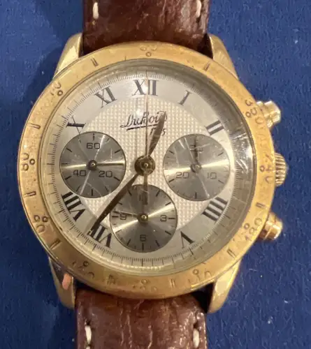 Armbanduhr,Saint Honore,Chronograf,mechanisch,Handaufzug , Ø 38 mm, vergoldet