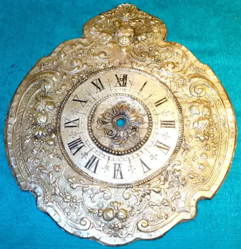 Zifferblatt,Tischuhr,Kupfer,versilbert,wohl Mitte 19 Jhdt.,München