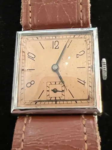 Armbanduhr, Hersteller unbekannt, 1930 -er , Läuft nicht, für Bastler,