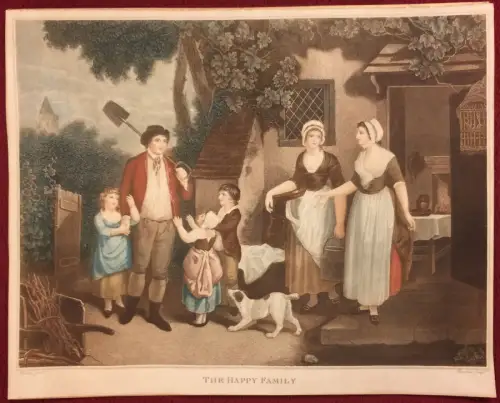Farbdruck „THE HAPPY FAMILY“ nach Jean Thouvenin, Francis Wheatley