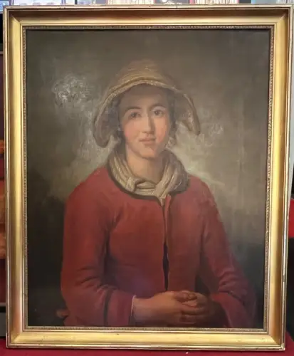 Ölgemälde,Portrait,salzburger Emigrantin,Kopie von F.E. Rothe nach Antoine Pesne