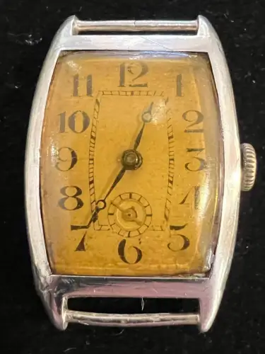 Armbanduhr, 1920-1930, Silber, an einer Stelle gelötet, Siehe Fotos, Uhr läuft