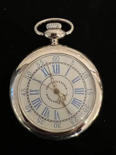 Taschenuhr, Quarz,  Silberfarbe, Vintage, Ø 46 mm ohne Krone, Siehe Fotos